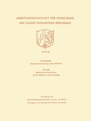 cover image of Ultrakurzwellenstrahlung aus dem Weltraum. Bemerkenswerte Doppelsterne und das Problem der Sternentwicklung